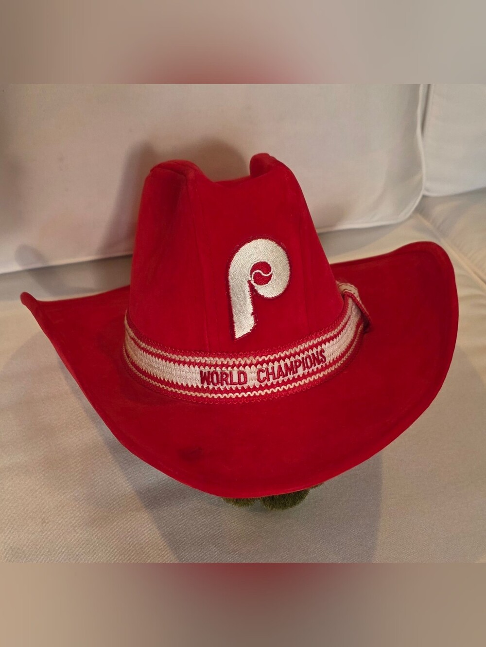 Vintage Phillies RED Cowboy Hat – American Needle USA – World Champions – Rare